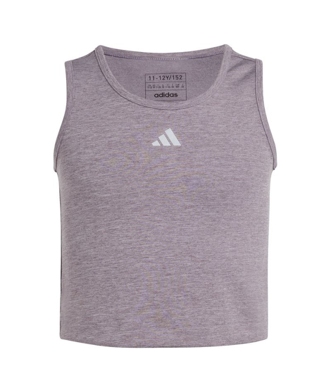 Camiseta Fitness adidas Top Menina de Luxe Crop Purple