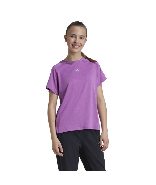 Camiseta de Fitness adidas Niña Morado