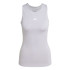 Camiseta Fitness adidas Top Mulher tanga de treino Techfit Racerback Cinzento