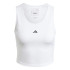 Camiseta Fitness adidas Top Mulher by Techfit Cropped Training Tank Branco