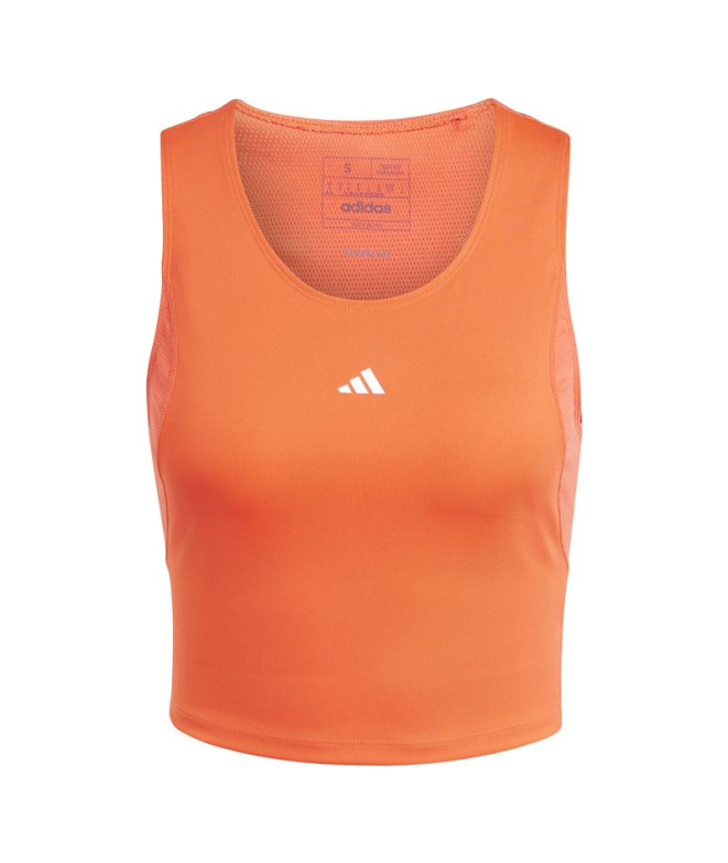 Camiseta Fitness adidas Top Mulher by Techfit Cropped Training Tank Vermelho