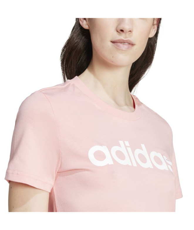 T-shirt adidas Femme Essentials Slim Logo Rose