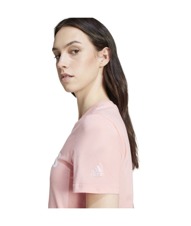 T-shirt adidas Femme Essentials Slim Logo Rose