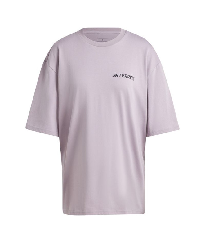 Camiseta de Montaña adidas Terrex Back Graphic Mujer Lila