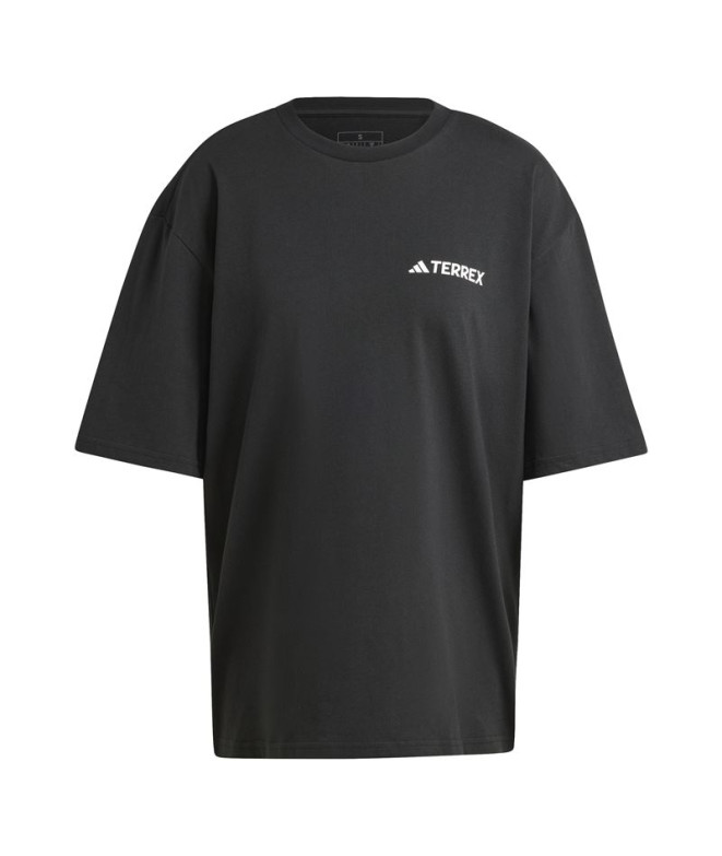 Camiseta de Montaña adidas Terrex Back Graphic Mujer Negro