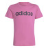 Camiseta adidas Menina Essentials Linear Logo Cotton Slim Fit Rosa