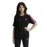 Camiseta adidas Menina Essentials 3-Stripes Cotton Loose Fit Boyfriend Preto