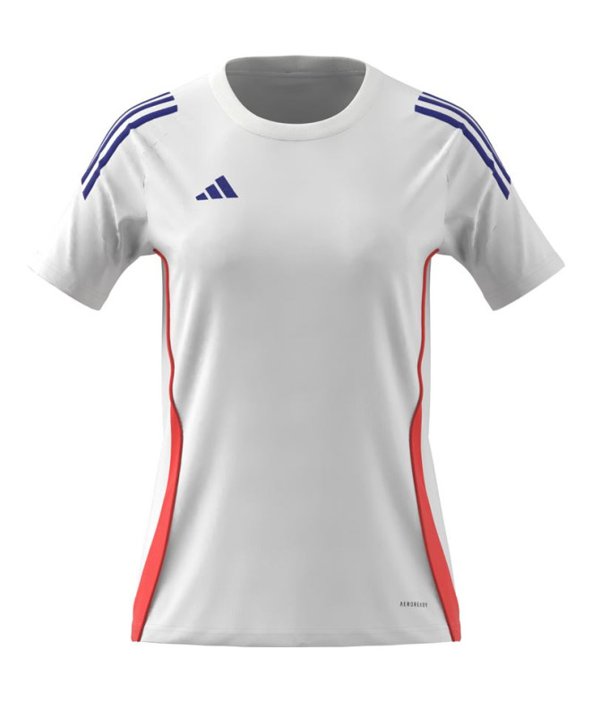 T-shirt Football adidas Femme de Tiro24 Jersey Blanc