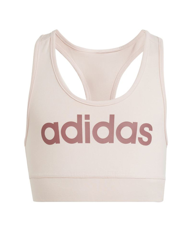 Top adidas Top Menina Essentials Linear Logo Cotton Rosa