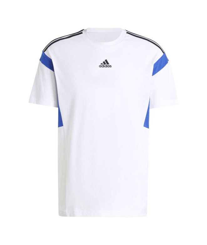 Camiseta adidas Homem Colorblock branco/preto