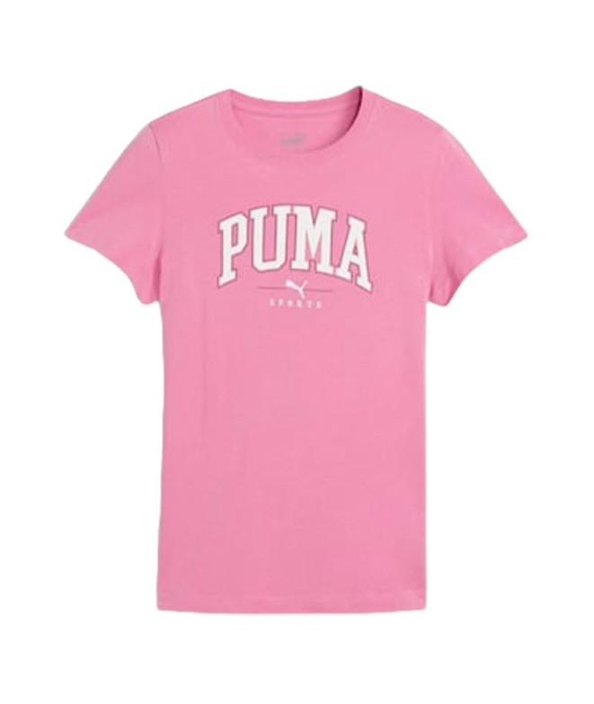 Camiseta Menina Puma Squad Rosa