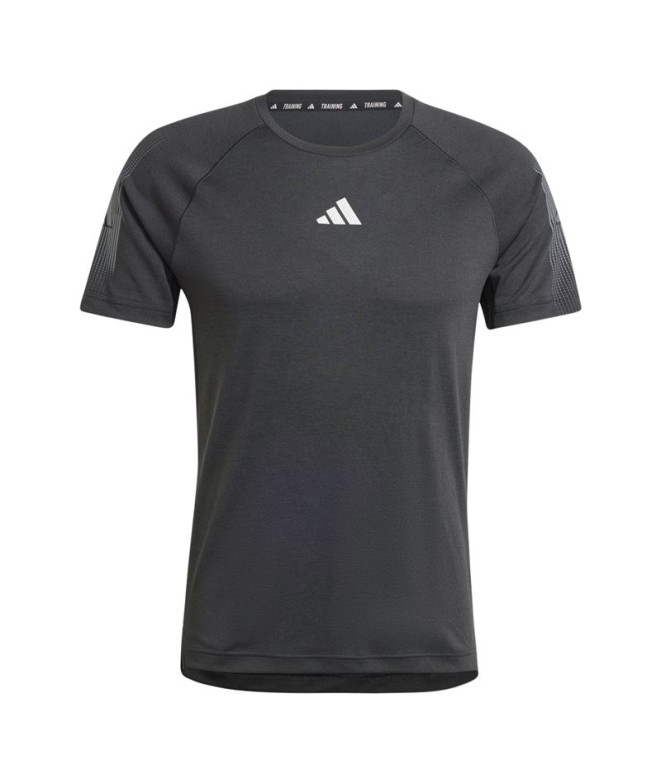 Camiseta Fitness adidas Homem de Ginásio+ Treino Brandlove Preto