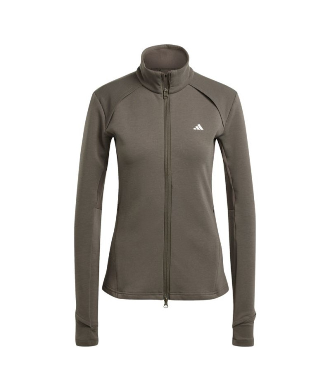 Veste Fitness adidas Femme by Training Cover Up Olive Green