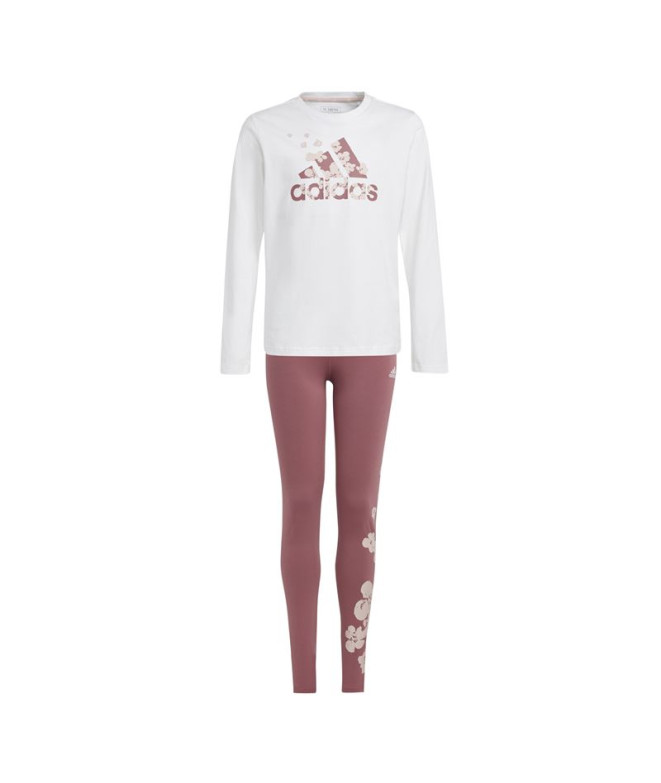 Chandal adidas Essentials Printed Set Nina Blanco