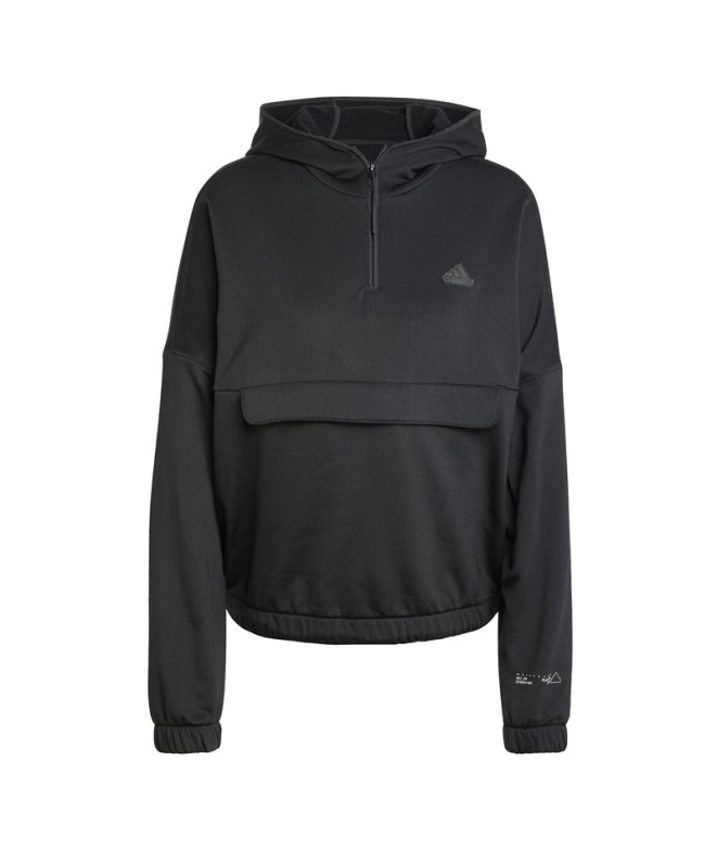 Moletom adidas Mulher City Escape Fleece Preto