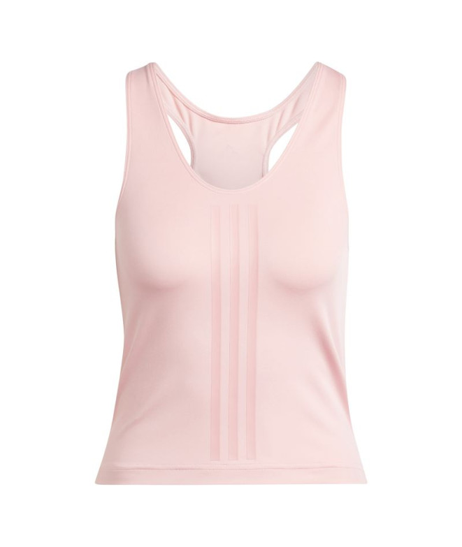 Camiseta Fitness adidas Mulher by Power Reversible 3 Band Fit Rosa