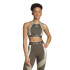 Sujetador Deportivo adidas Techfit Medium Support High Neck Mujer Verde Oliva