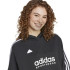 Sudadera adidas Tiro Cut 3 Bandas Fleece Hoodie Mujer Negro/Blanco