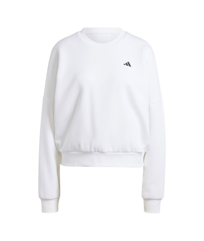 Moletom adidas Mulher Essentials Small Logo Feel Cozy Branco/Preto