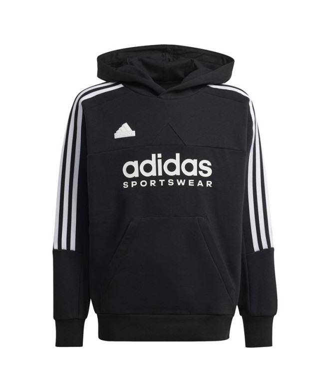 Moletom adidas Infantil Casaco com capuz Tiro Preto/Branco