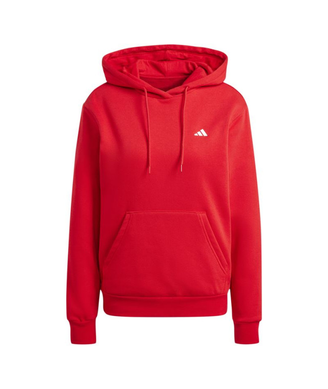 Sudadera adidas Essentials Small Logo Feel Cozy Hoodie Mujer Rojo