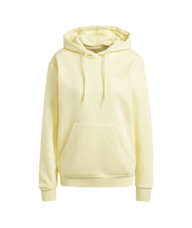Sudadera adidas Essentials Small Logo Feel Cozy Hoodie Mujer Amarillo