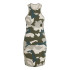 Vestido adidas Essentials 3 Bandas Camo Print Racer Back Tank Mujer Gris