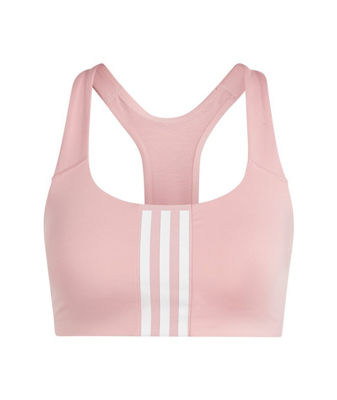 Brassiere de sport adidas Femme Powerimpact Medium Support 3 Bands Pink