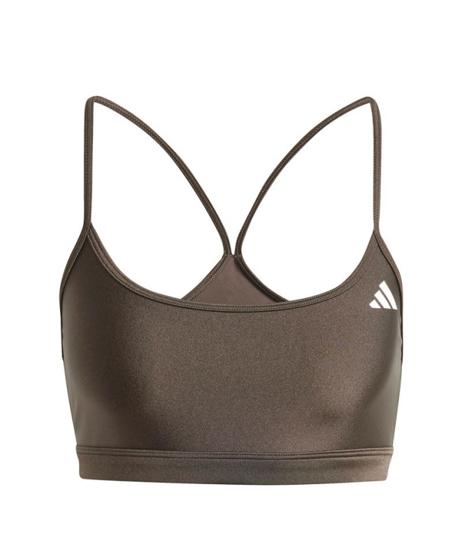 Sujetador Deportivo adidas Aeroreact Light Support Shiny Mujer Verde Oliva