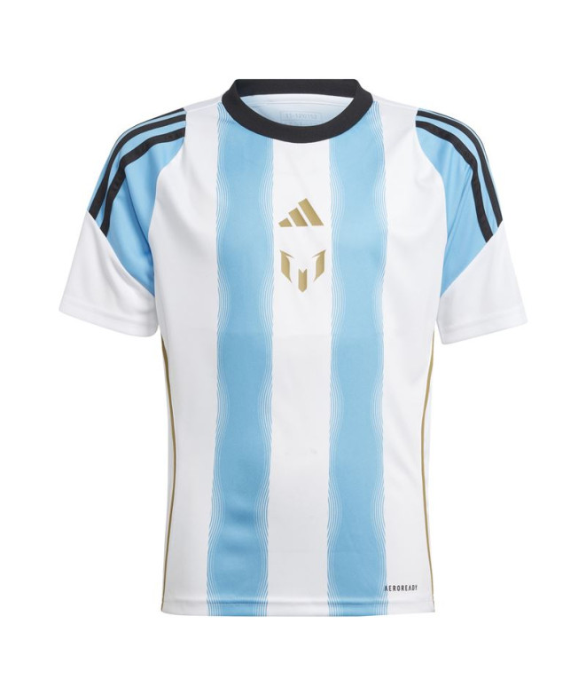 Camiseta de Fútbol adidas Messi Training Infantil Blanco