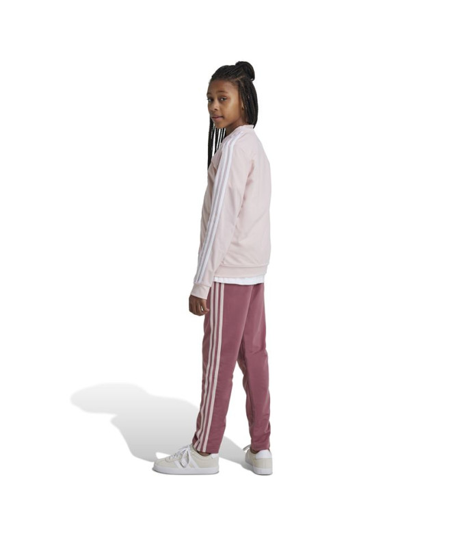 adidas Fille Tracksuit Essentials 3-Stripes Rose