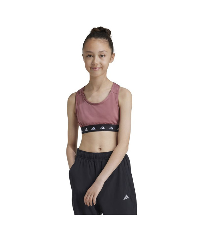 Brassiere de sport Fitness adidas Fille par Techfit Power React Pink