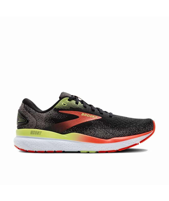 Zapatillas de Running Brooks Ghost 16 Negro/Rojo Hombre