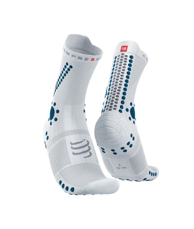 Calcetines de Trail Compressport Pro Racing v4.0 Trail Blanco