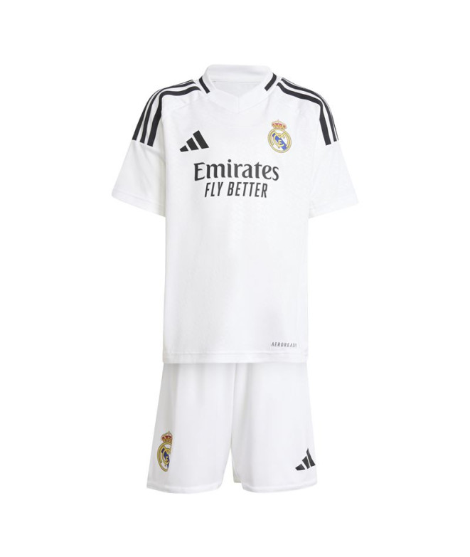 Conjunto Futebol adidas Set Infantil do Real Madrid 24/25 Home Branco