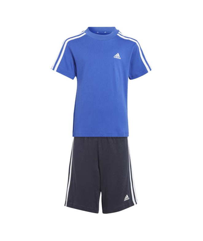 Conjunto adidas Infantil Essentials 3 Bandas e Azul