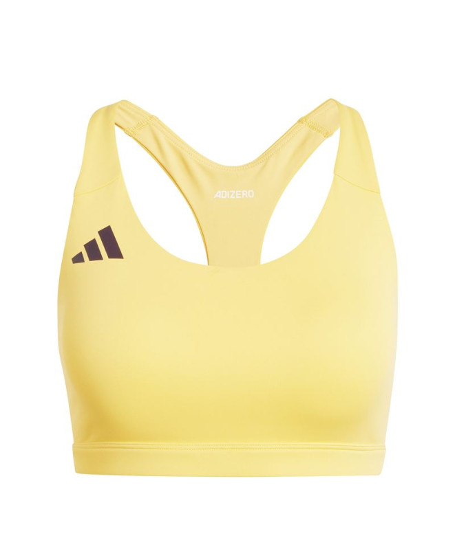 Brassiere de sport adidas Femme Adizero Essentials Run Medium Support Jaune