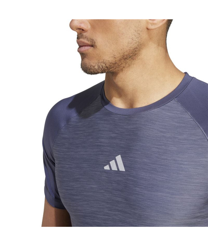 Camiseta Fitness Homem da Gym+ 3 Bands Blue