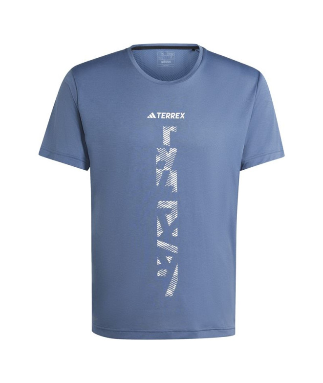 Camiseta Trail adidas Trail Running Homem de Terrex Agravic Blue