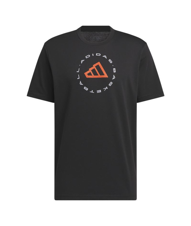 Camiseta de Baloncesto adidas Hoops Emblem Graphic Hombre Negro