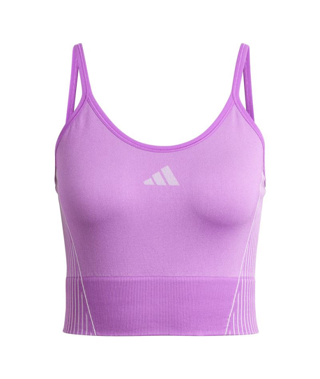 Top de Fitness adidas Knit Top Mujer Morado