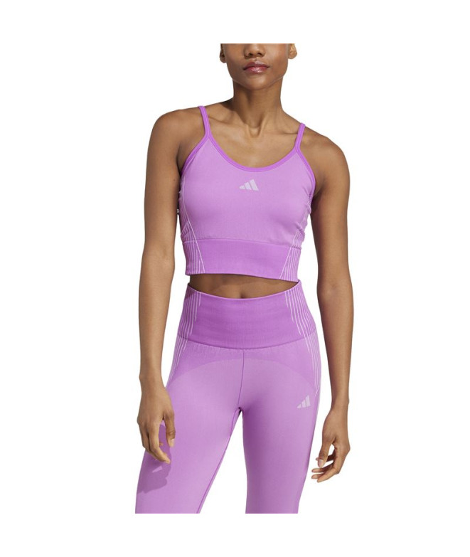 Top Fitness adidas Top Mulher de malha Roxa