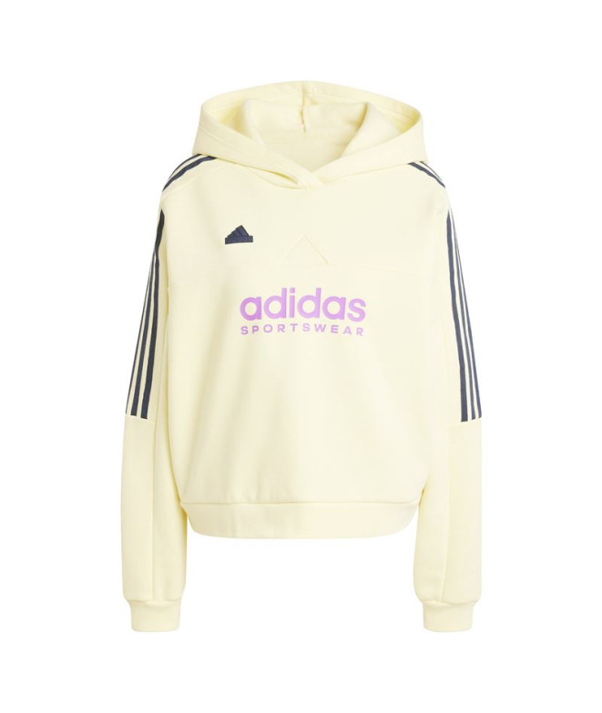 Sudadera adidas Tiro Cut 3 Bandas Fleece Mujer Amarillo