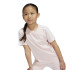 Camiseta adidas Infantil Little Essentials 3 Bandas Algodão Rosa