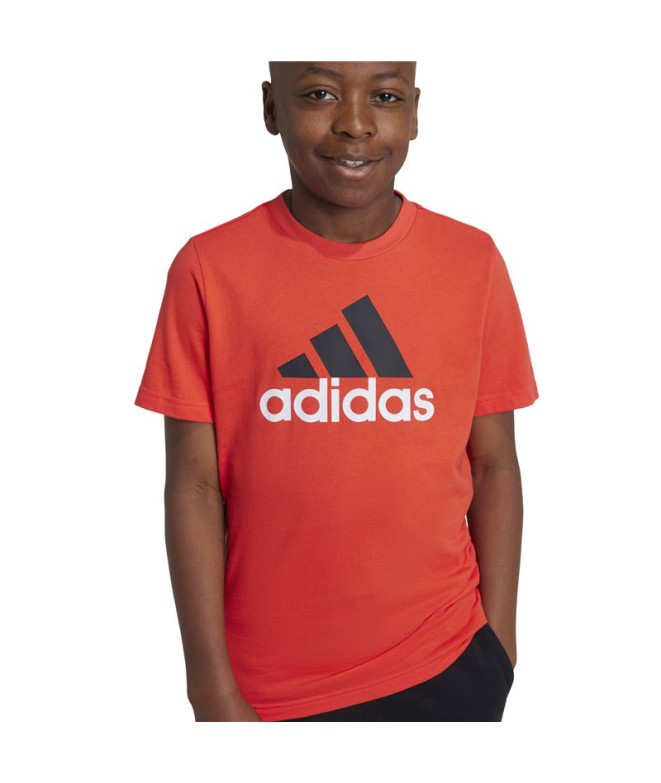Camiseta adidas Essentials 2 Colored Big Logo Cotton Infantil Rojo