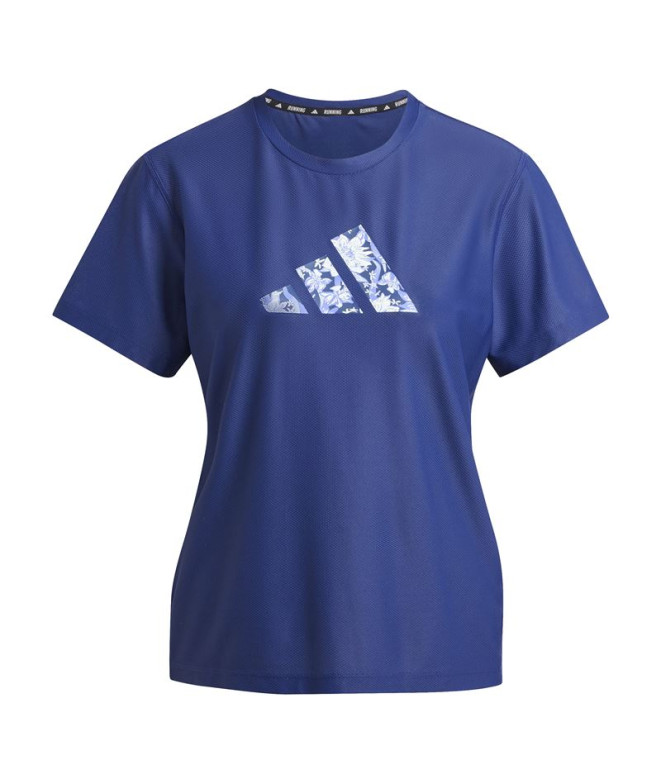 Camiseta Running adidas Running Mulher por Supernatural Flora Graphic Blue