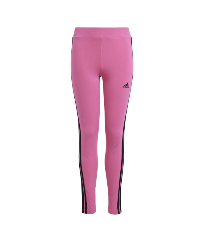 Mallas adidas Essentials 3-Stripes Cotton Niña Rosa