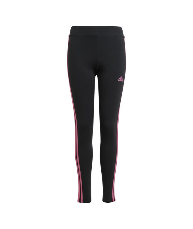 Mallas adidas Essentials 3-Stripes Cotton Niña Negro