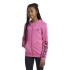 Casaco adidas Menina Essentials Logótipo linear de algodão com fecho de correr cor-de-rosa