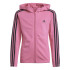 Casaco adidas Menina Essentials 3-Stripes Cotton Fullzip Rosa